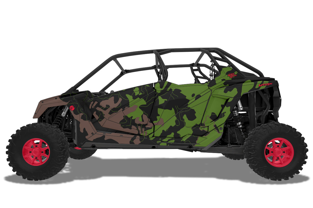 Army vehicle with camo design