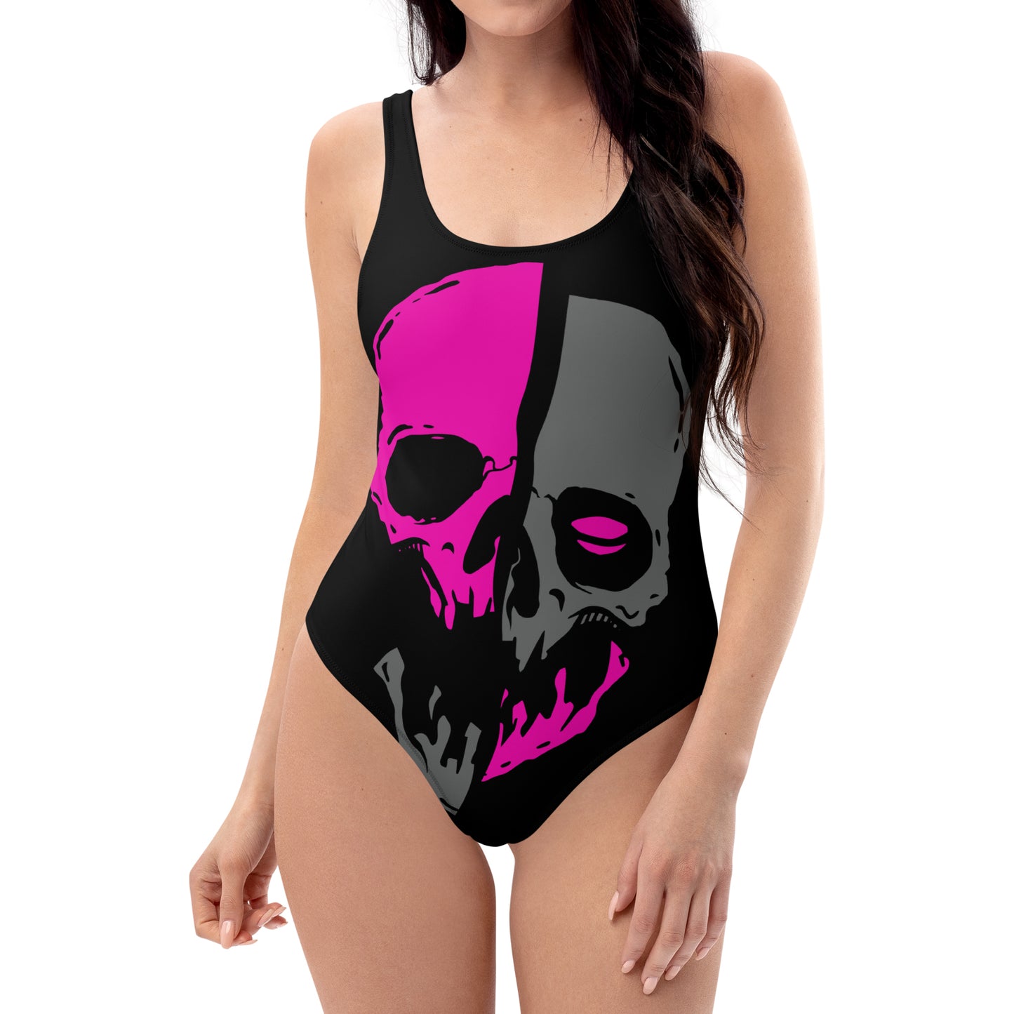 SPLIT SWIMSUIT PINK