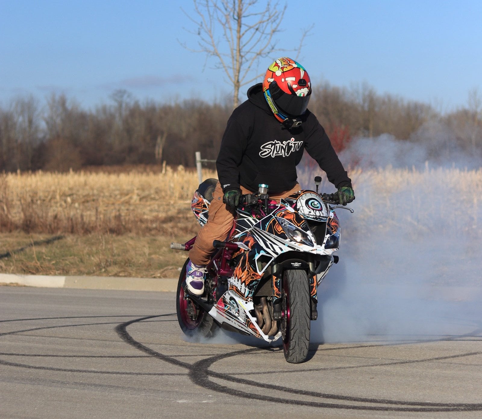 Motorcycle burnout