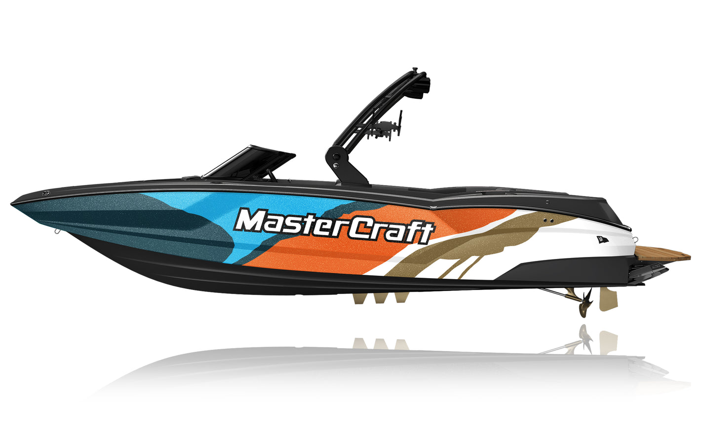 MasterCraft boat on a white background