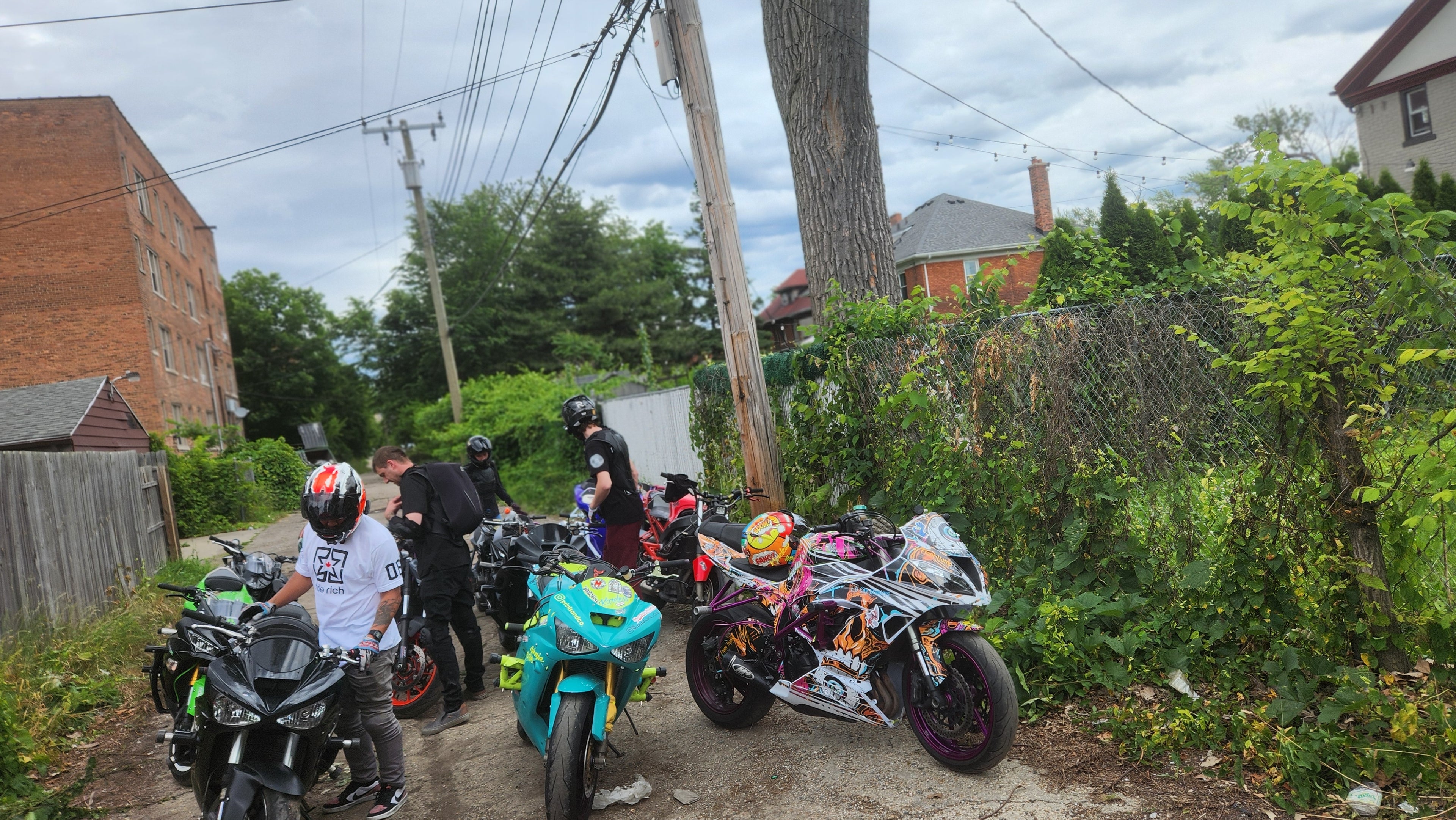 Motorcycles in the alley