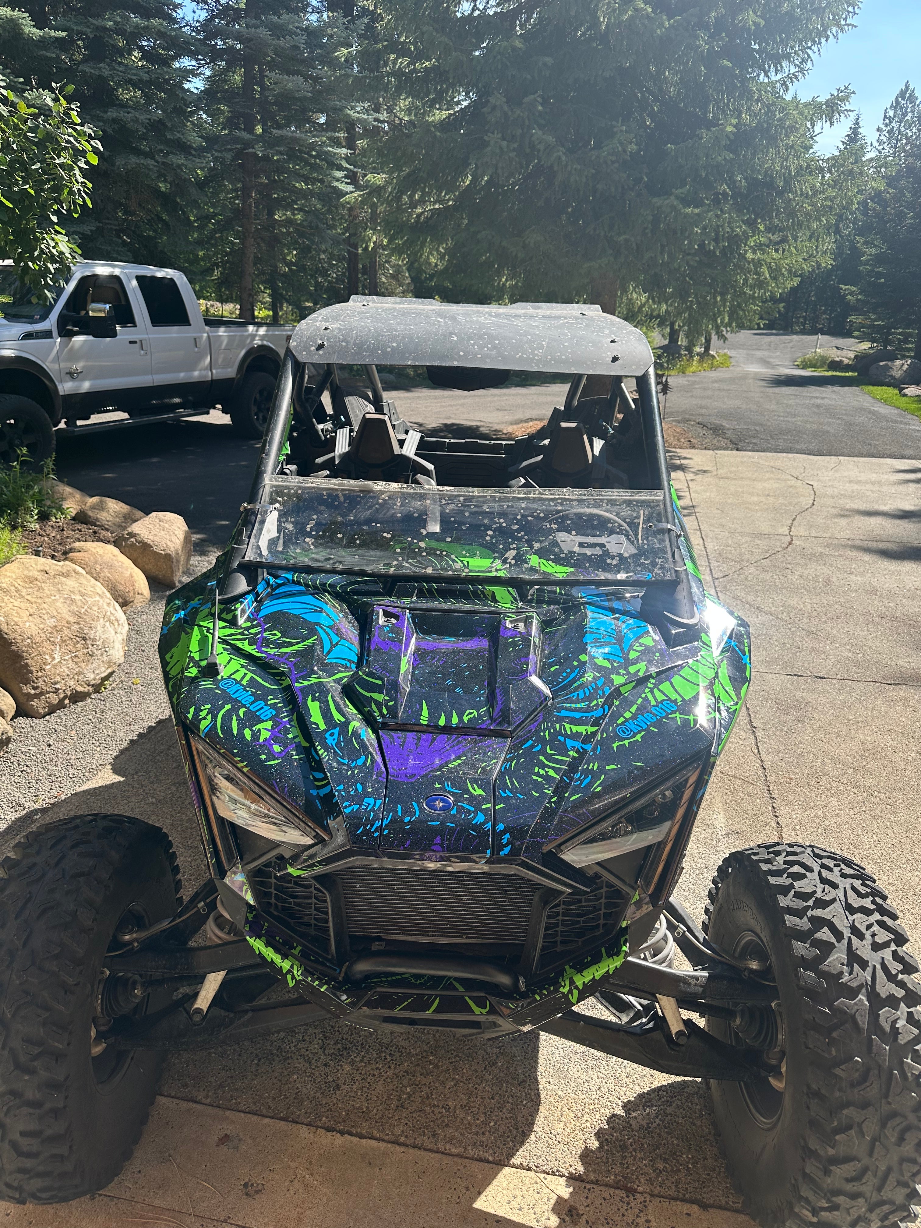 Polaris RZR Turbo from the front mean muggin