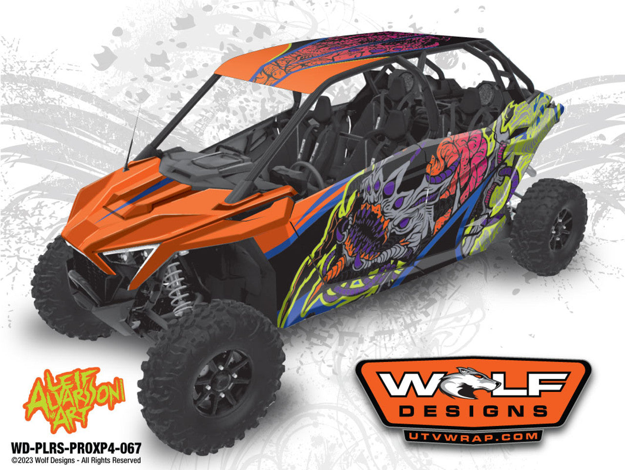 Utv alien wrap design on a Polaris RZR Pro XP 4 doors