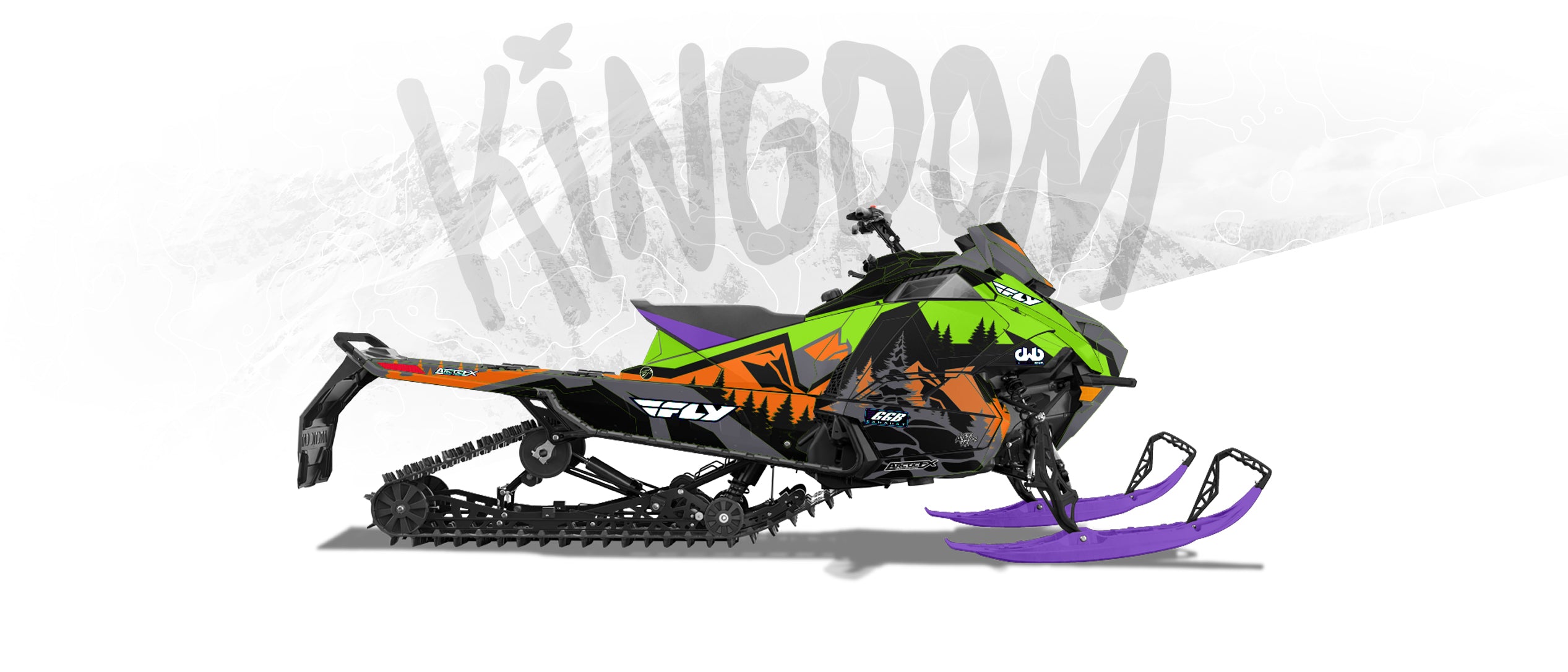 sled wrap > arctic cat > catalyst > snowmobile > backcountry wrap > arcticfx graphics