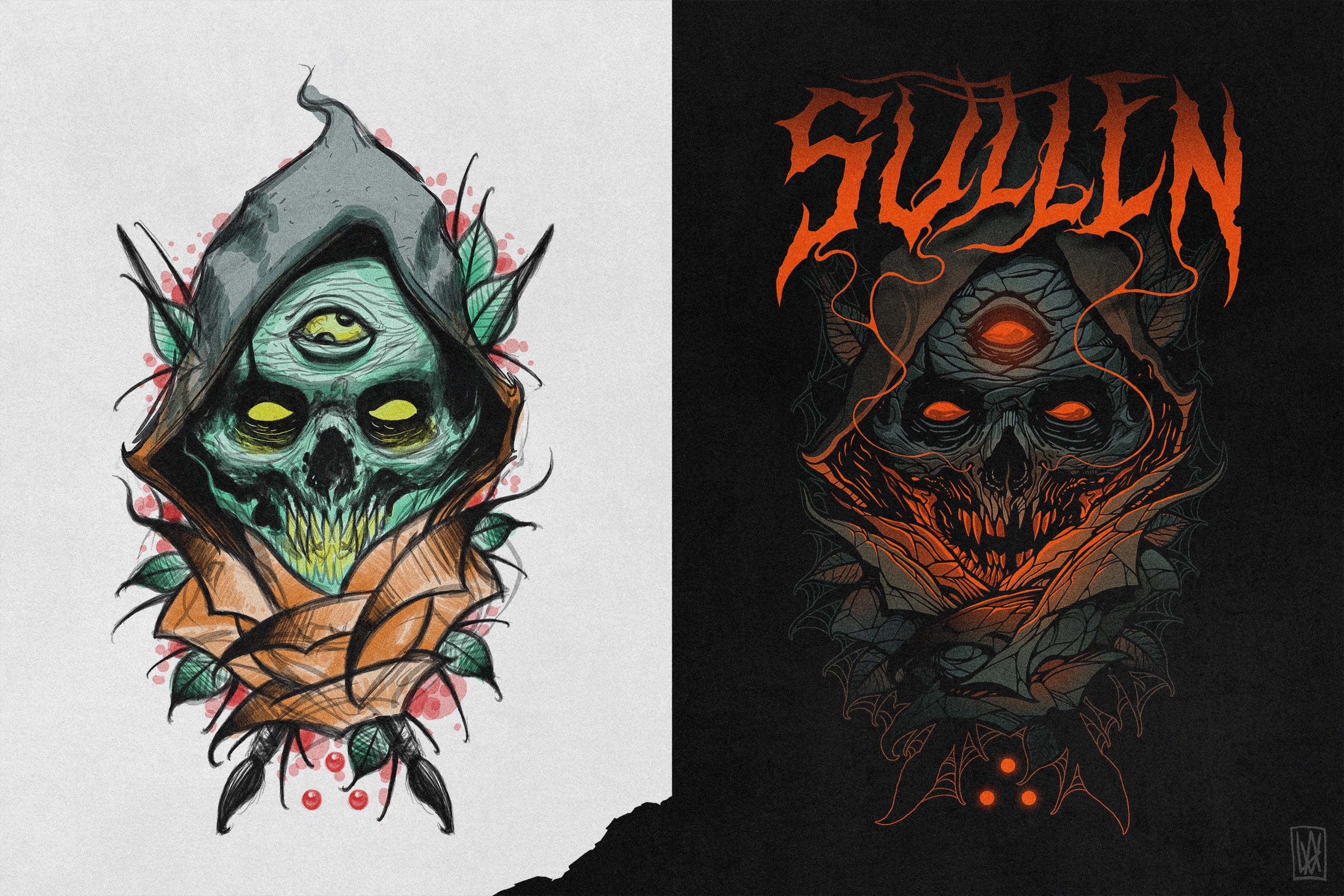 sullen clothing art co - reaper - T-shirt - Leif Alvarsson Art